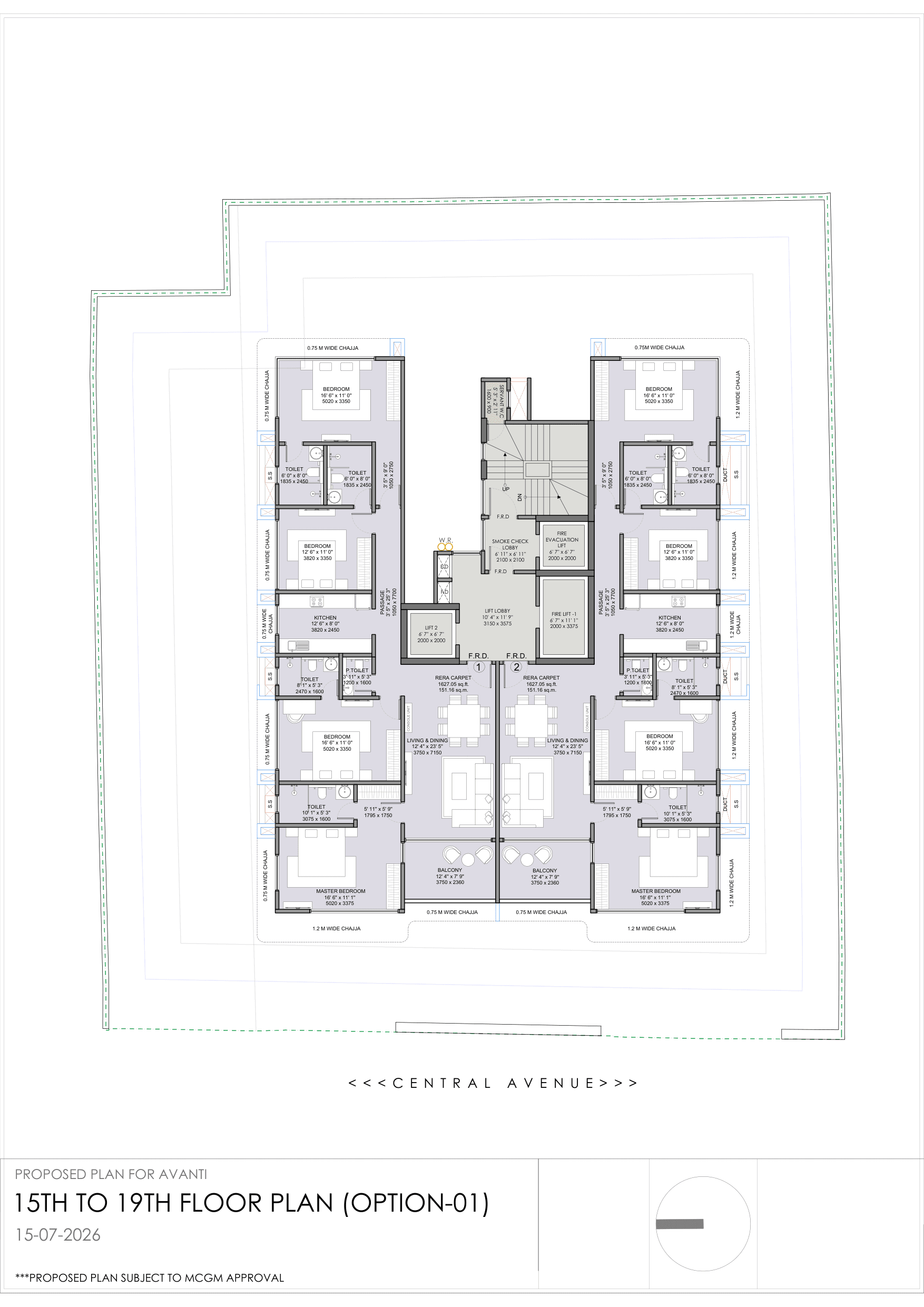 Vaswani Avanti unit plan layout